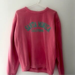 FALL Austin’s Santa Monica California Pink Crewneck Sweater  Size Small